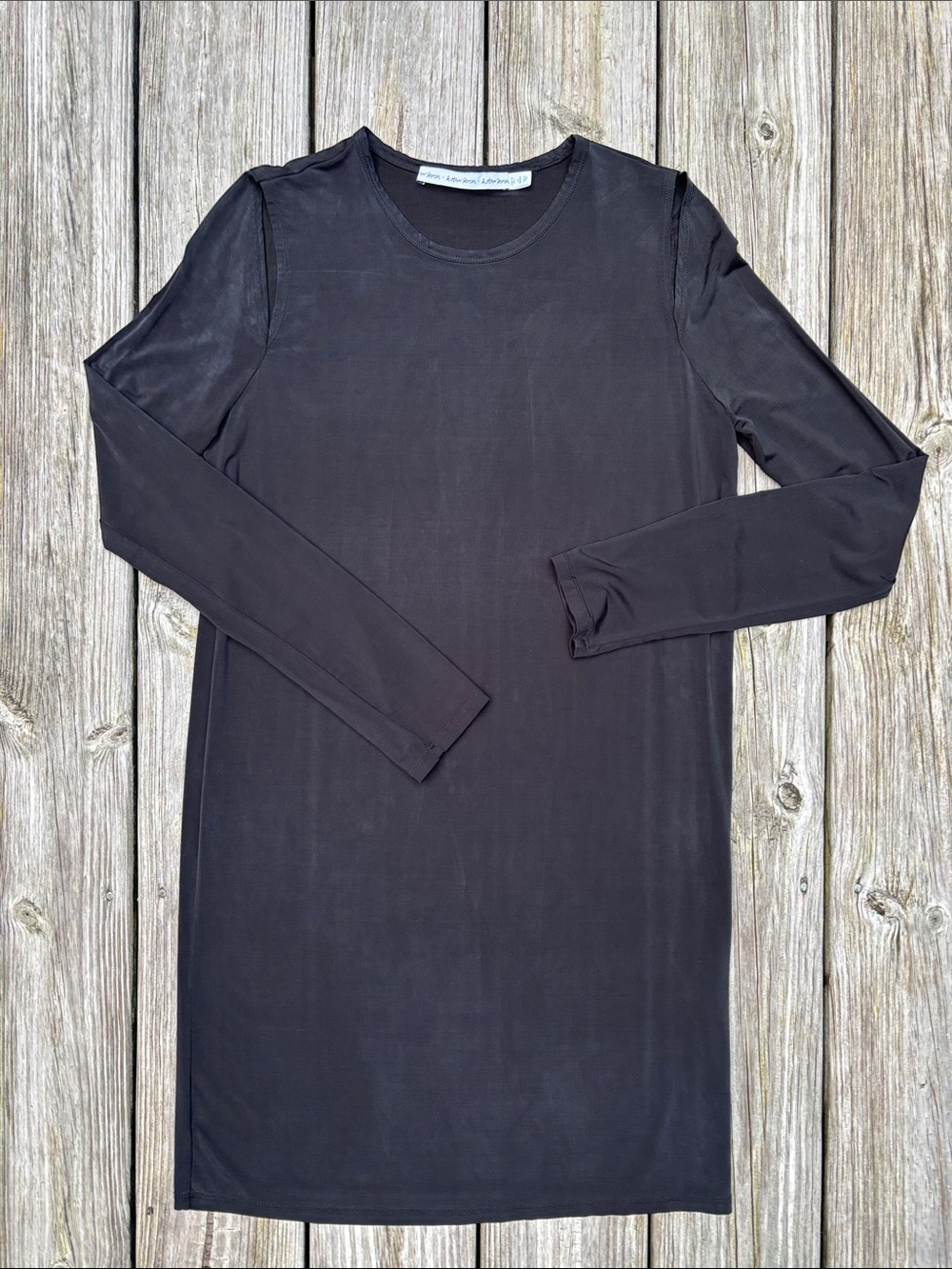 & Other Stories LBD Goth 90sChic Athleisure Black Stretch Mini Dress Size 4